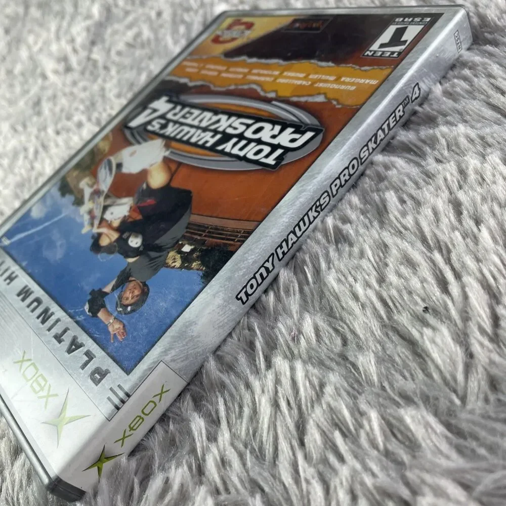 Tony Hawk's Pro Skater 4 (Microsoft Xbox, 2003) Platinum Hits Disc and Case